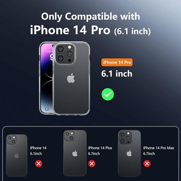 [3-in-1] iPhone 14 Pro Case with Lens & Screen Protectors - Brand New - Picture 2 of 8